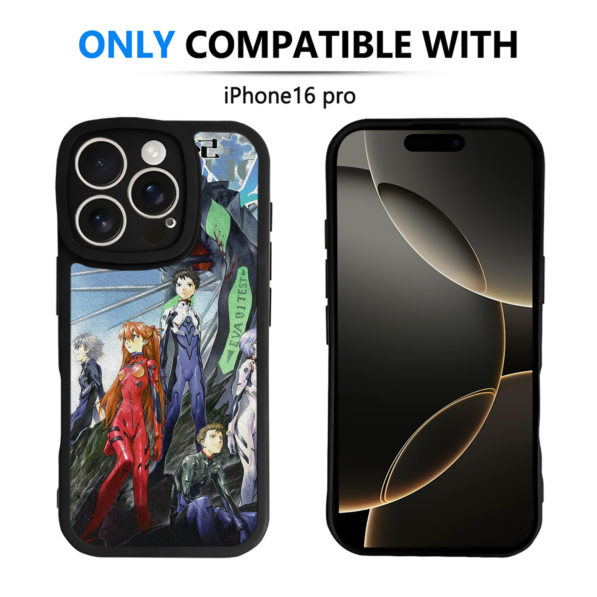 （画像用） EVA 新世紀エヴァンゲリオン 【iPhone 16シリーズ対応】シリコンスマホケース（レザー調） 材質：シリコン